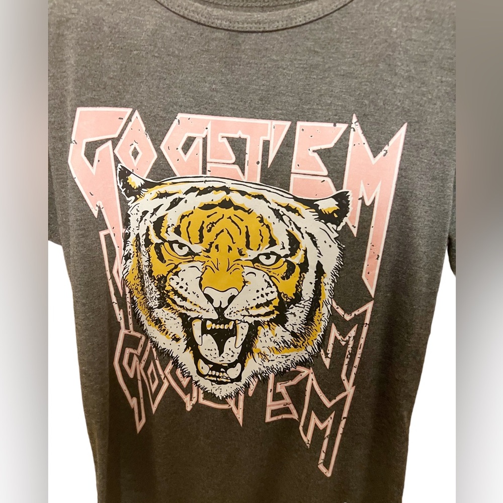 Tiger Printed Short Sleeve Tshirts,Womens Summer Crewneck